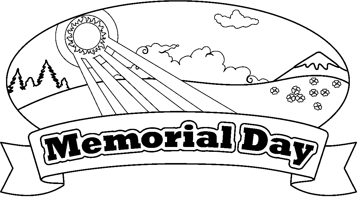 Memorial Day Clip Art Black And White